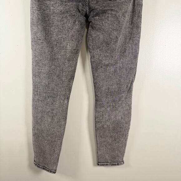 7 For All Mankind Smoke Grey Retro Corset High Rise Skinny Jeans Womens Size 26 - Picture 8 of 11